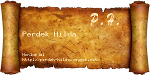 Perdek Hilda névjegykártya